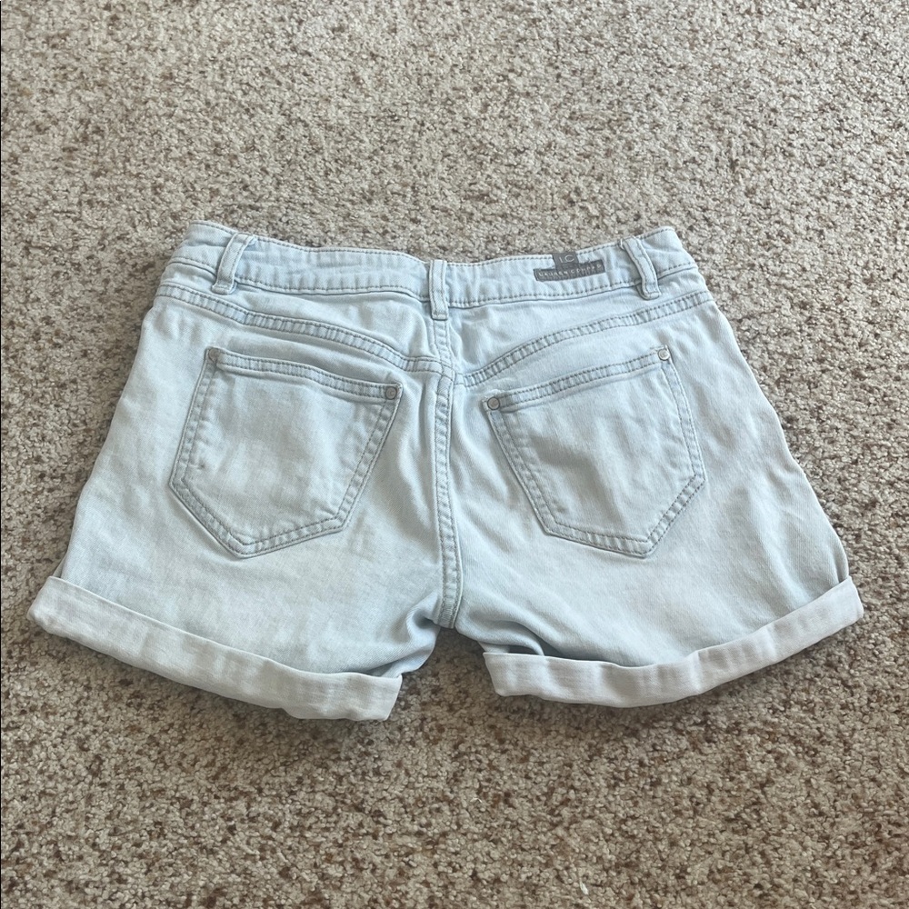 LC Lauren Conrad Light Wash cuffed cotton Jean Shorts - Picture 3 of 8
